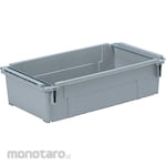 AS ONE Nesting Container YS-78 with Holes and Handle, Light Gray