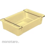 AS ONE PP plastic container with stainless steel handle, cream