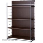 AS ONE Partition rack, brown, 61-801 series