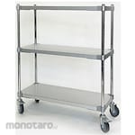 I.L.C. Galvanized shelf wagon 35 x 90 cm, 3 shelves, casters, H90 cm