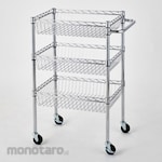 Store Express Shelf cart, 98cm tall, 3 tiers, with side handles.