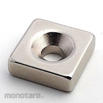 AS ONE Neodymium magnet, square, general specification, with countersunk hole