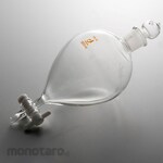 AS ONE Round Separatory Funnel, Short Leg Type, Teflon Cock, 0531 Series