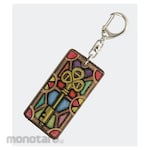 Artec [School teaching materials and educational toys] Art glass keychain with leather