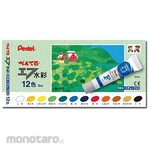 Pentel F watercolor laminate tube 12 colors