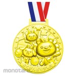 Artec [School teaching materials and educational toys] Gold & Red 3D Super Big Medal Happy Animals