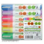 Shachihata Fabric markers, fluorescent and pastel color set