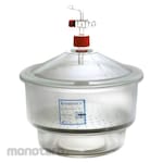 NORMAX Glass Ware Desiccator With Stopcock With Porcelain Plate