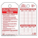 ZING Fire Extinguisher Inspection Label & Tag