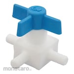 AS ONE Fluorine Resin Three-Way Cock