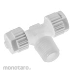 AS ONE TEFEN PVDF Screw-in Fittings Male Tee