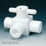 AS ONE Compact three-way ball valve Rc3/8-P