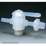 AS ONE For PFA two-way valve device Φ12xR3/8