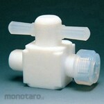 AS ONE Male two-way valve press-fit type Φ12×R3/8