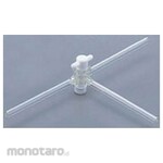 AS ONE Three Way Cock with Plug (Pyrex Glass Tube)