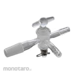 AS ONE Three-Way Cock Glass Type