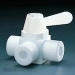 AS ONE Three-way ball valve Rc1/4 Fluorine rubber