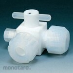 AS ONE Three-way valve, different diameter press-fit type Φ6×Φ10×Φ10