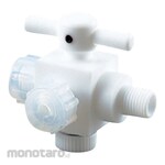 AS ONE Yk Connection Half Male Screw Cock Three-Way