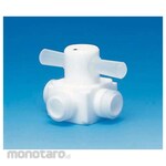 Flon Industry PTFE Female 4-Way Valve Press-Fit Type F-2024 Series