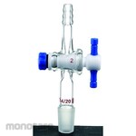 Synthware Straight Vacuum Adapter With PTFE Stopcock