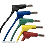 MCP Stackable test lead with protective cover (Banana plug at both ends) 5 colors 10 pcs set 25cm