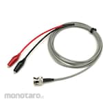 DreamSound Coaxial test lead (1m) with BNC connector and alligator clips (red/black)