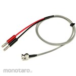 DreamSound Coaxial test lead (1m) with BNC connector and banana plugs (red/black)