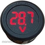 White Electric Digital DC Voltmeter (Circular)