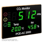 PCE Instruments Large Display Temperature Humidity Monitor with CO2