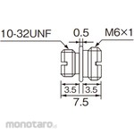 RION M6UNF flanged screw