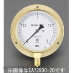 ESCO G 3/8 "/ 75mm / 0-0.1MPa Pressure gauge with collar