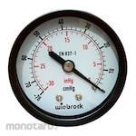 Wiebrock Dry Vacuum Pressure Gauge 2inch Back Mount