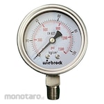 Wiebrock Pressure Gauge Full Stainless 2.5inch Bottom