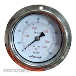 Wiebrock Stainless Pressure Gauge 4inch Back Mount