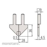 Mitutoyo 552 Series ABS Coolant Proof Carbon Caliper CFC-GU Dedicated Contact Point (Jangka Sorong)