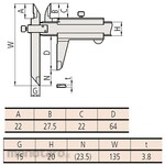 Mitutoyo Offset Caliper NT10 Series with English Calibration Certificate (Jangka Sorong Rahang Versek)