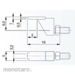 TESA [Measuring Supplies] Narrow width measuring stylus with surface
