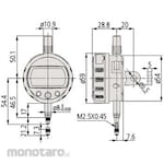 Mitutoyo 543 Series Digimatic Indicator (Indikator Dial Stroke Panjang)