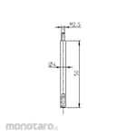 SYLVAC M2.5 Contact Point Flat Ø 5Mm With 2 Extensions (Stylus Dan Collar)