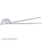 Shinwa Rules Protractor Silver
