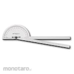 S&K Protractor No.400 with 2 Blades Satin Finish (Busur Derajat)