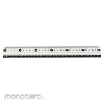 Raymay Fujii White / Black Straight Ruler 30Cm White