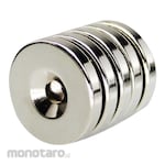 Taffware Strong Neodymium Magnet NdFeB Countersink Ring Hole N25 (Magnet Neodymium Industri)