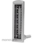 ANDO KEIKI SEISAKUSHO Flat L-Shaped Protective Frame Thermometer -10 to 50°C with SUS304 Tube AML-1050 Series (Termometer Siku)