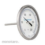 Cole Parmer Industrial Bimetal Thermometer Dial Back Connect 5inch