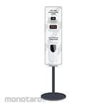 Non Brand Floor Stand + Handfree Infrared Thermometer Forehead + Touch-less Automatic Hand Sanitizer Dispenser (Gel)