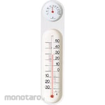 Shinwa Rules Alat Pengukur Suhu dan Kelembapan Dial Bentuk Oval 48927 1pc