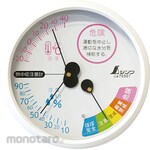 Shinwa Rules Temperature Hygrometer F-3M Heat Stroke Caution Round Form 10cm White
