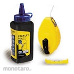 STANLEY Chalk Line Reel+Blue Chalk 4oz+Plastic Line Level (Alat Penanda Kapur)